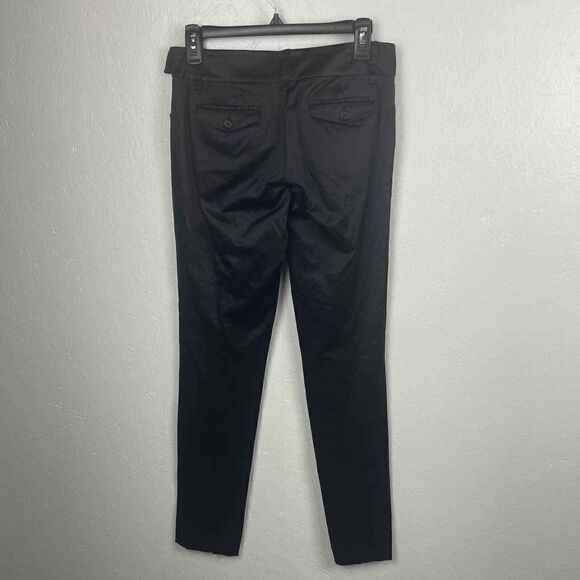 BCBG Max Azria Satin Black Mid Rise Waisted Work Pants Size 0 - Picture 3 of 7